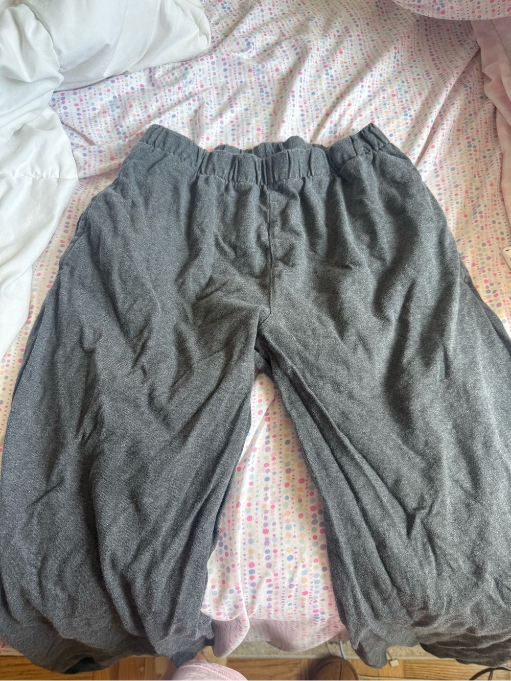 Brandy Melville Elastic-Waist Charcoal Gray Jogger Sweatpants Bottoms